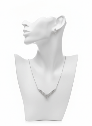 Crystal Leaf Jewelry Set - Zambeel