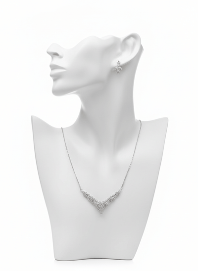 Crystal Leaf Jewelry Set - Zambeel