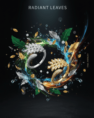 Crystal Leaf Ring - Zambeel