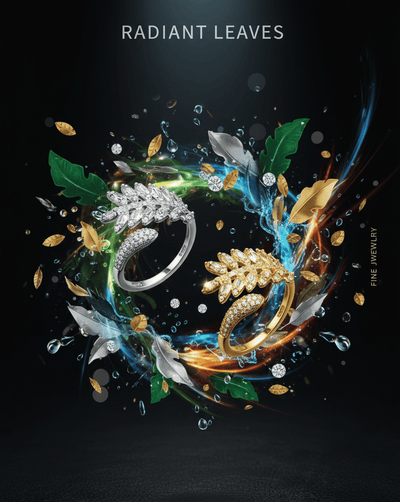 Crystal Leaf Ring - Zambeel