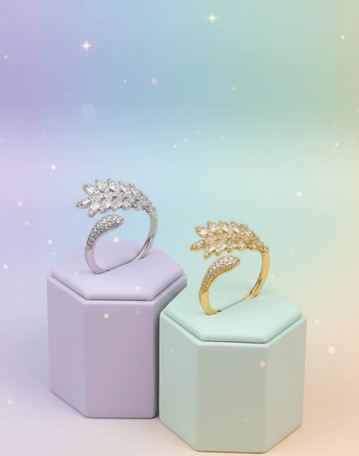 Crystal Leaf Ring - Zambeel