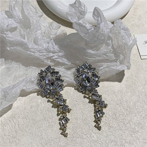Crystal Shining Diamond Exaggerated Ball Stud Earrings For Dinner Women - Zambeel