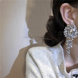 Crystal Shining Diamond Exaggerated Ball Stud Earrings For Dinner Women - Zambeel