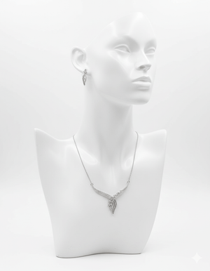 Curved Leaf Jewelry Set - Zambeel
