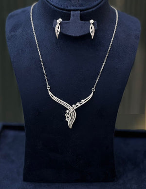 Curved Leaf Jewelry Set - Zambeel