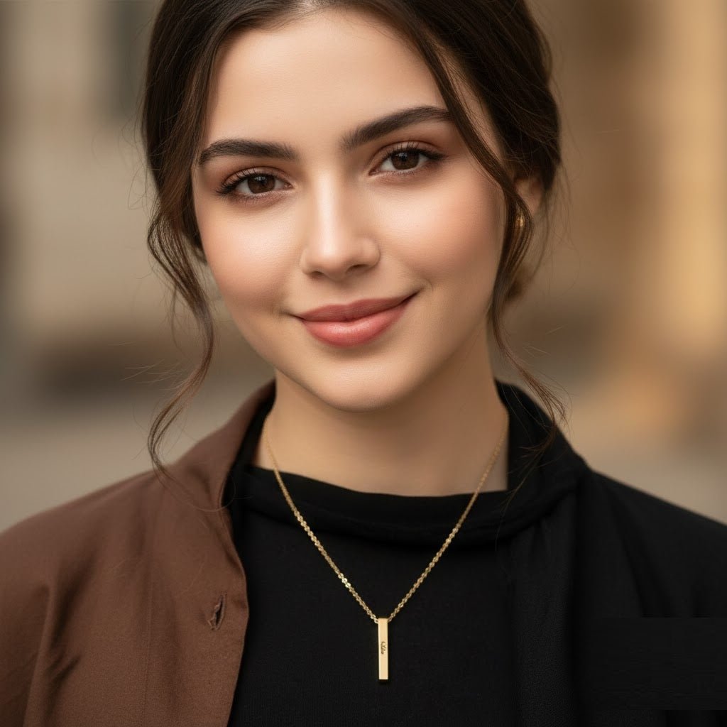 Custom Bar Necklace Arabic - Zambeel