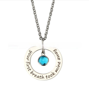 Customizable Stainless Steel Colored Diamond Necklace - Zambeel