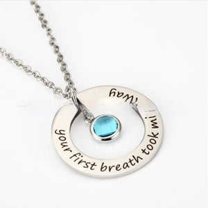 Customizable Stainless Steel Colored Diamond Necklace - Zambeel