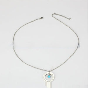 Customizable Stainless Steel Colored Diamond Necklace - Zambeel