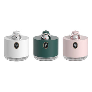 Cute Bear Wireless Air Humidifier USB Aromatherapy Diffuser With LED Lamp 500ML Portable Ultrasonic Mist Maker Water Car Fogger - Zambeel