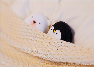Cute Cartoon Penguin Polar Bear Electric Hand Warmers USB Rechargeable Double - Side Heating Pocket Power Bank Warmer - Zambeel