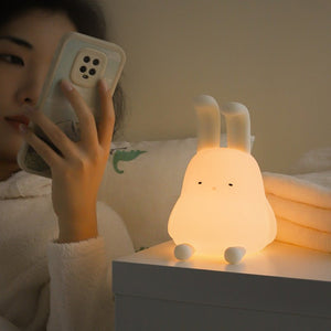 Cute Rabbit Mood Light Dimmable Led Soft Night Light For Baby Girlfriend Gift Children's Night Lights Kids Room Decor Led Lights - Zambeel