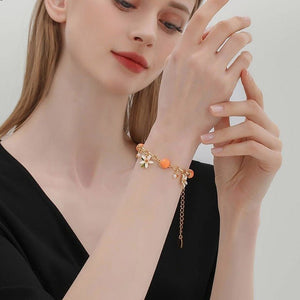 Cute Sweet Temperament Organge Flower Gardenia Bracelet - Zambeel