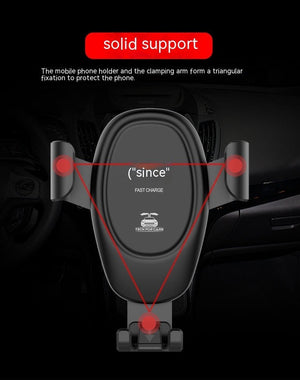 D12 Car Wireless Charger Air Outlet Clip - Zambeel