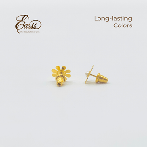 Daisy with Pearl Gold | Stainless Steel | 18K Gold Plated - Zambeel