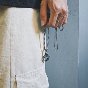 Dark Punk - style Skull Hand Claw Ring Pendant Necklace - Zambeel