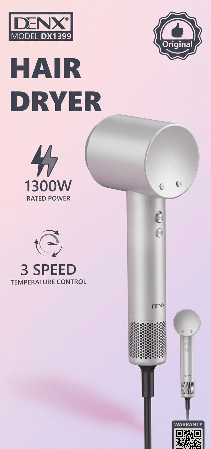 Denx - Hot & Cold Hair Dryer - Zambeel