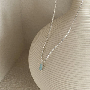 Design Advanced Sense Beautiful Square Blue Clavicle Chain - Zambeel