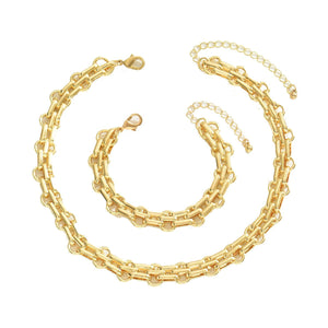 Design Sense Bracelet And Necklace Set Female Niche Exaggerated - Zambeel