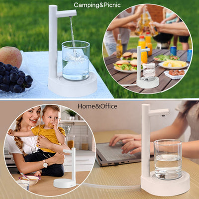 Desk Dispenser Electric Water Gallon Automatic Water Bottle Dispenser Rechargeable Water Dispenser - Zambeel