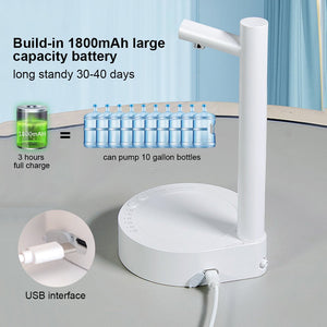 Desk Dispenser Electric Water Gallon Automatic Water Bottle Dispenser Rechargeable Water Dispenser - Zambeel