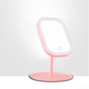 Desktop Mirror Dressing Mirror With Light Bulb Fill Light Beauty Makeup - Zambeel