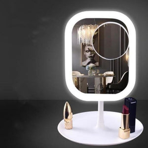 Desktop Mirror Dressing Mirror With Light Bulb Fill Light Beauty Makeup - Zambeel