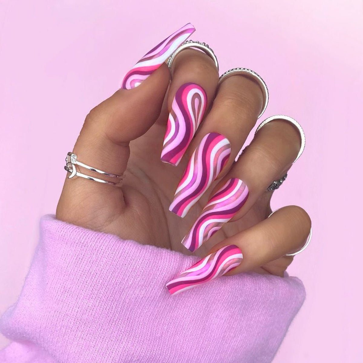 Detachable Artistic Wearable Finished Fake Nails False Nails Fingernails Press On Nails Tips - Zambeel