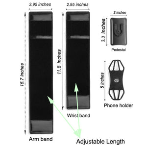 Detachable Mobile Phone Holder 360 - degree Rotating Movement Arm Strap - Zambeel