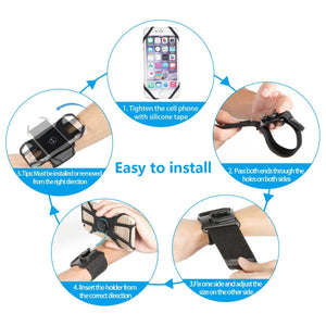 Detachable Swivel Arm Wrist Strap Sports Phone Case - Zambeel