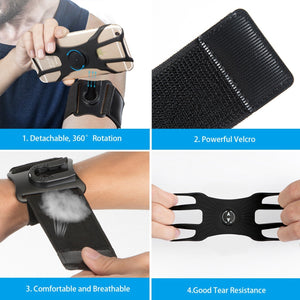 Detachable Swivel Arm Wrist Strap Sports Phone Case - Zambeel