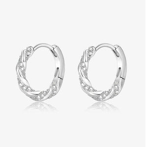 Diamond - embedded Mobius Ear Clip Women's Simple Twisted - Zambeel
