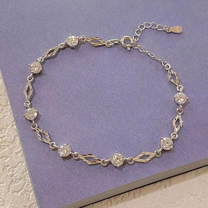 Diamond - encrusted Diamond - pattern Bracelet - Zambeel