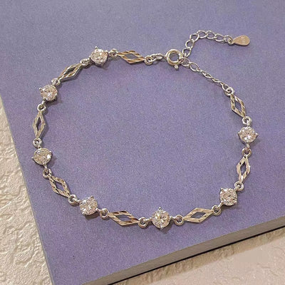 Diamond - encrusted Diamond - pattern Bracelet - Zambeel
