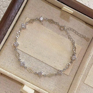 Diamond - encrusted Diamond - pattern Bracelet - Zambeel