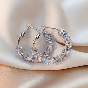 Diamond Super Shiny Crystal Earrings Fashion Women - Zambeel