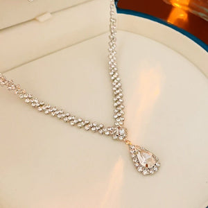 Diamond Water Drop Stitching Necklace High Profile - Zambeel