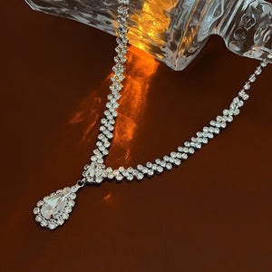 Diamond Water Drop Stitching Necklace High Profile - Zambeel
