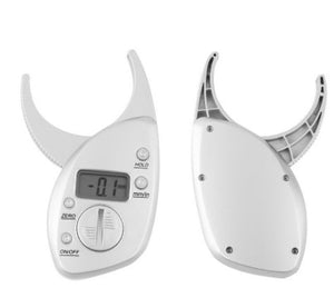 Digital Body Fat Caliper Skinfold Caliper LCD Display Analyzer Tape Measure Pack Slimming Scales Loss Weight Anti - slip Handle - Zambeel