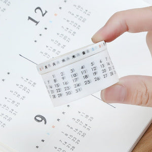 Digital Hand Account Tape Sticker Time Management Month Week - Zambeel