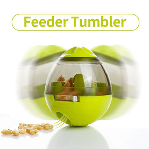 Dog Food Balls Tumbler Pet Puppy Feeder Dispenser Bowl Toy Leak Food Interactive Pet Tumbler Feeder Food Automatic Dispenser Bowl Interactive Balls - Zambeel