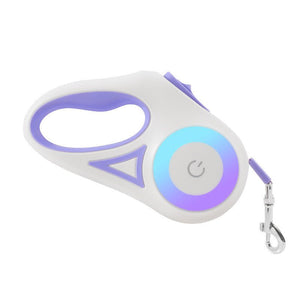 Dog Leash Retractable Leash And Dog Collar Spotlight Automatic Pet Dog Cat Traction Rope For Small Medium Dogs Pet Product - Zambeel