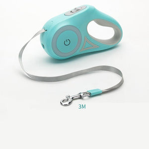 Dog Leash Retractable Leash And Dog Collar Spotlight Automatic Pet Dog Cat Traction Rope For Small Medium Dogs Pet Product - Zambeel
