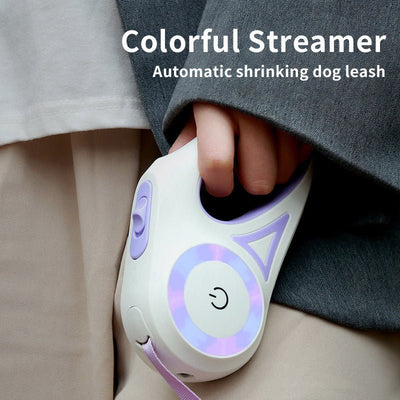 Dog Leash Retractable Leash And Dog Collar Spotlight Automatic Pet Dog Cat Traction Rope For Small Medium Dogs Pet Product - Zambeel