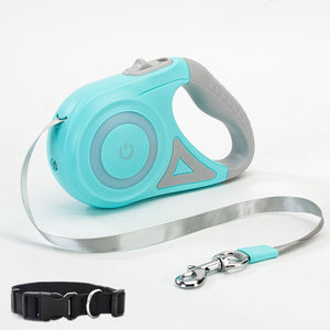 Dog Leash Retractable Leash And Dog Collar Spotlight Automatic Pet Dog Cat Traction Rope For Small Medium Dogs Pet Product - Zambeel