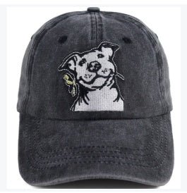 Dog Lover Gifts For Women Men, French Hat, Denim Adjustable Embroidered Dog Dad Baseball Cap - Zambeel