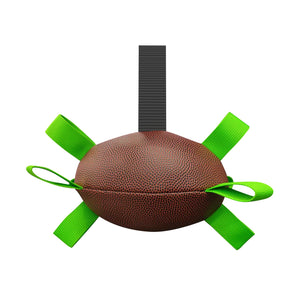 Dog Rugby Football With Strapes, Interactive Dog Toys For Boredom, Dog Water Toy, Dog Balls For Small And Medium Breeds - Indoor & Outdoor Play - Zambeel