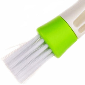 Double Head With Rag Blinds Cleaning Brush Household Dusting Brush Dashboard Keyboard Brush - Zambeel