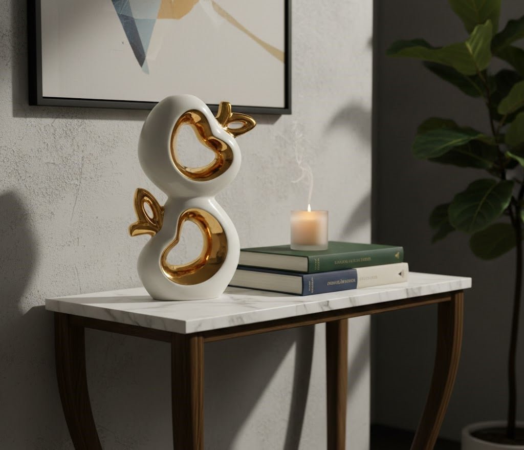 Double Heart Decorative Showpiece - Zambeel