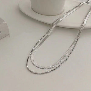 Double - layer Women's Ins Hip Hop Cold Style Clavicle Chain - Zambeel